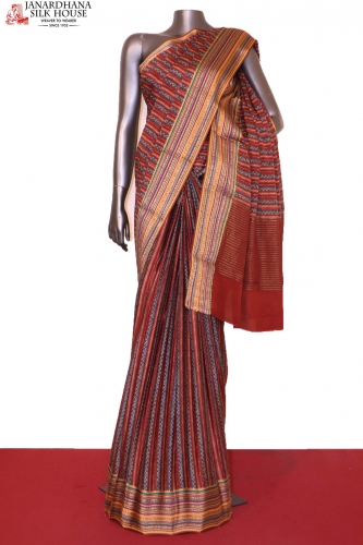 Exquisite Meenakari Printed Crepe Silk Saree